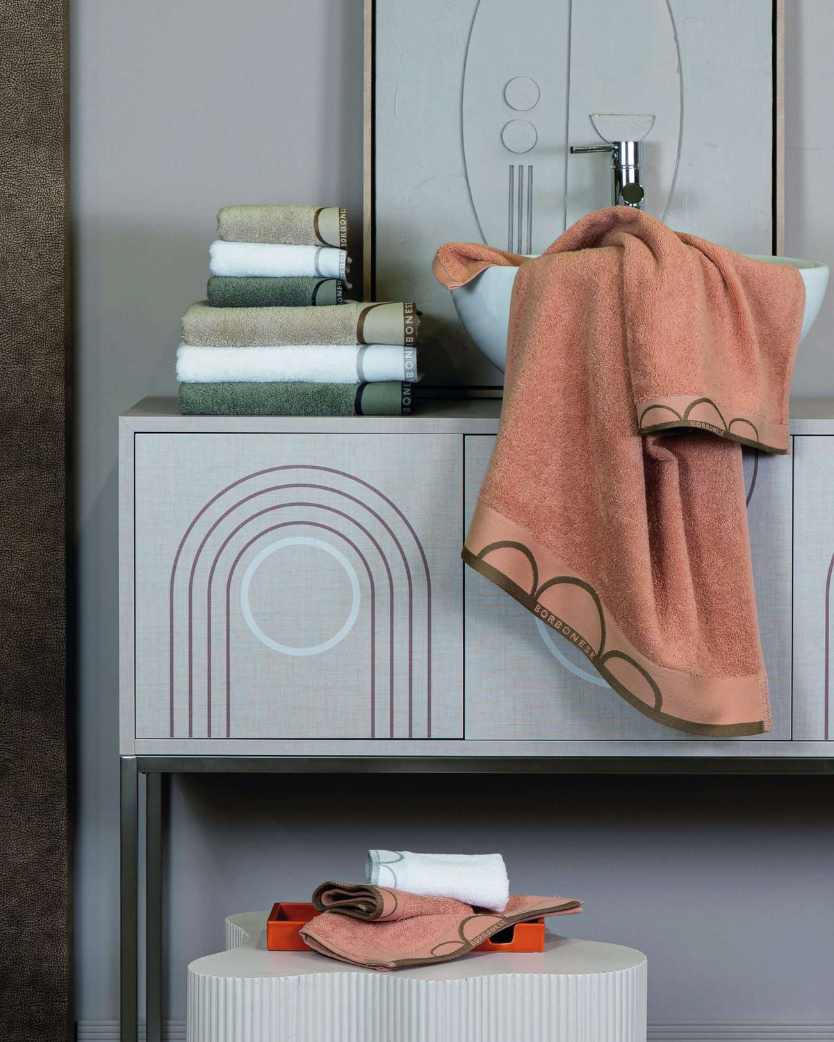 Borbonese Home Set 5 Pezzi In Spugna Di Cotone Relax