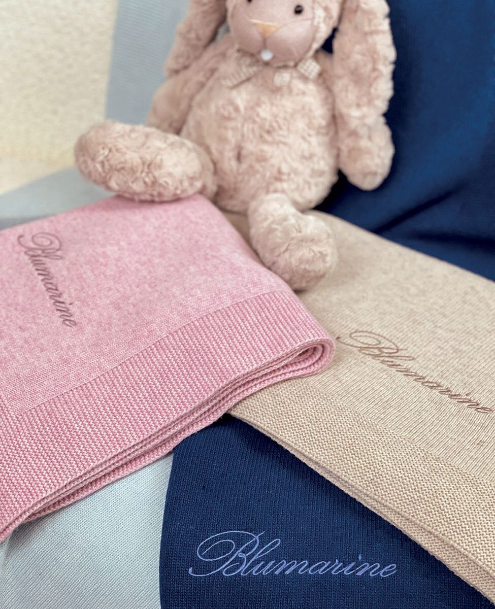 Blumarine Baby Copertina In Misto Cachemire Asia