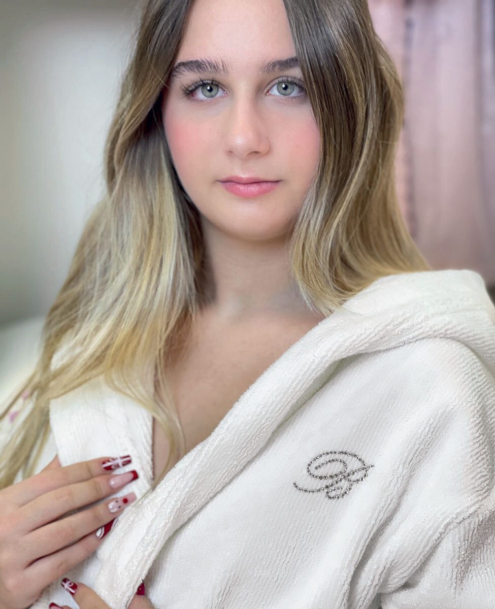 Blumarine Accappatoio Con Cappuccio In Spugna Di Cotone Jacquard Risveglio