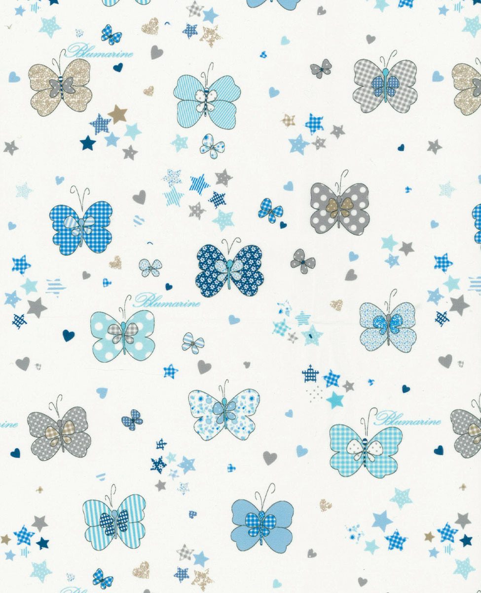 Blumarine Baby Completo Copripiumino Lettino Con Paracolpi In Percalle Di Cotone Farfalle