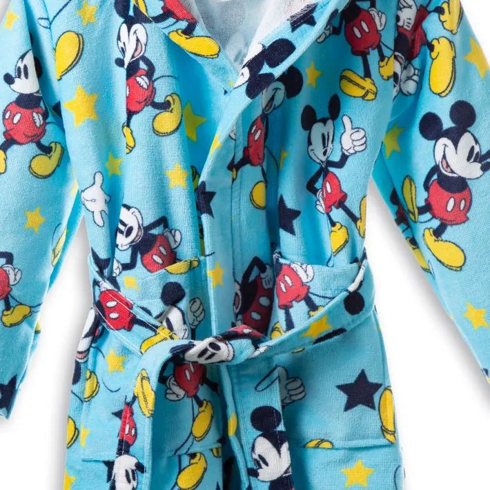 Caleffi Accappatoio Con Cappuccio In Spugna Di Cotone Mickey Star