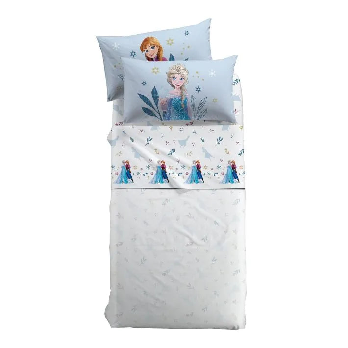 Caleffi Completo Lenzuola Singolo in cotone Frozen Elsa&Anna