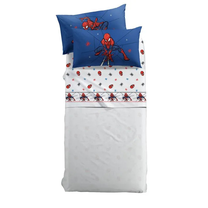 Caleffi Completo Lenzuola Singolo in cotone Spiderman Spidey