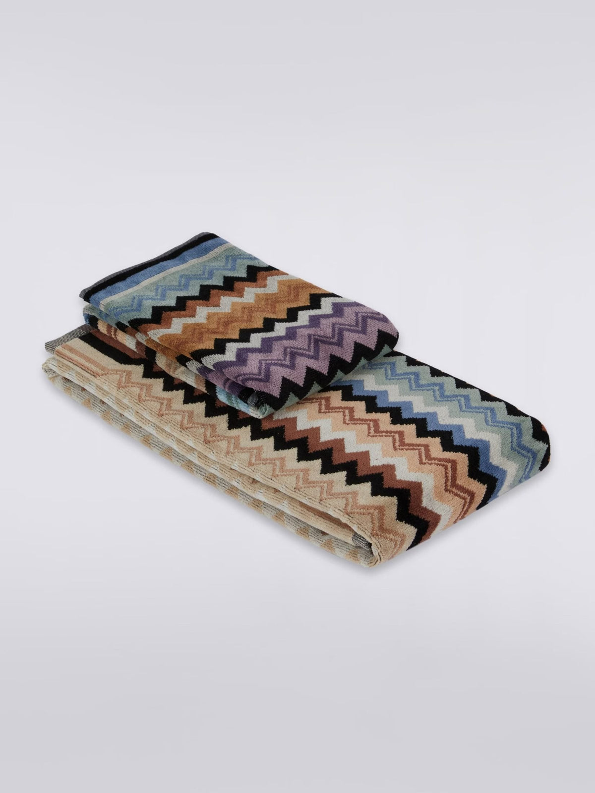 Missoni Home Set Asciugamani 1+1 In Spugna Di Cotone Velour Adam