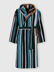 Missoni Home Accappatoio Con Cappuccio In Spugna Di Cotone Velour Curt