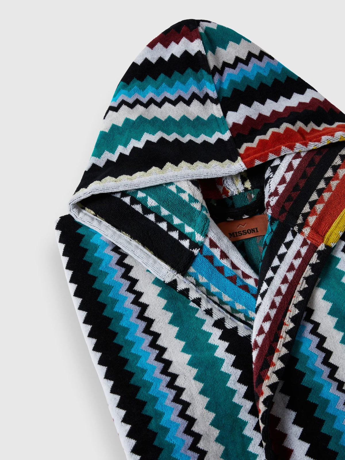 Missoni Home Accappatoio Con Cappuccio In Spugna Di Cotone Velour Curt