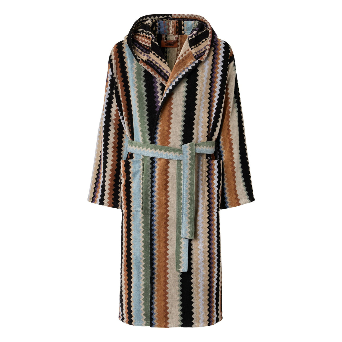 Missoni Home Accappatoio Con Cappuccio In Spugna Di Cotone Velour Curt