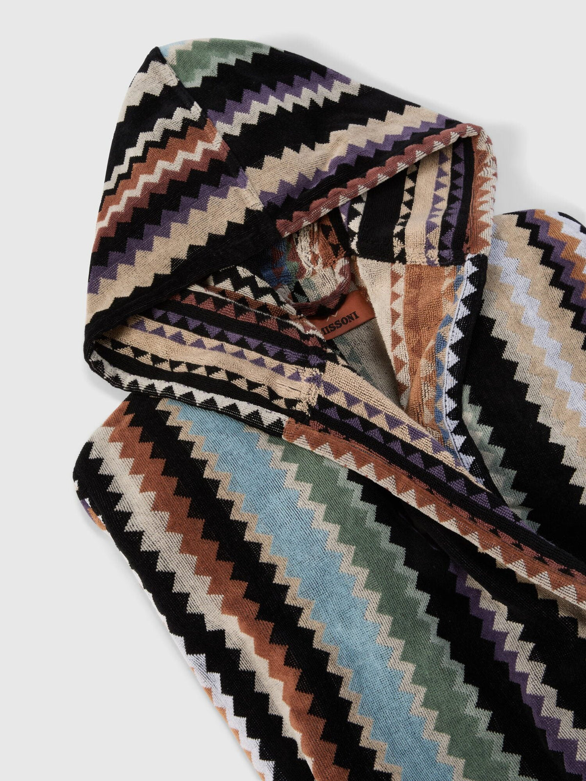 Missoni Home Accappatoio Con Cappuccio In Spugna Di Cotone Velour Curt