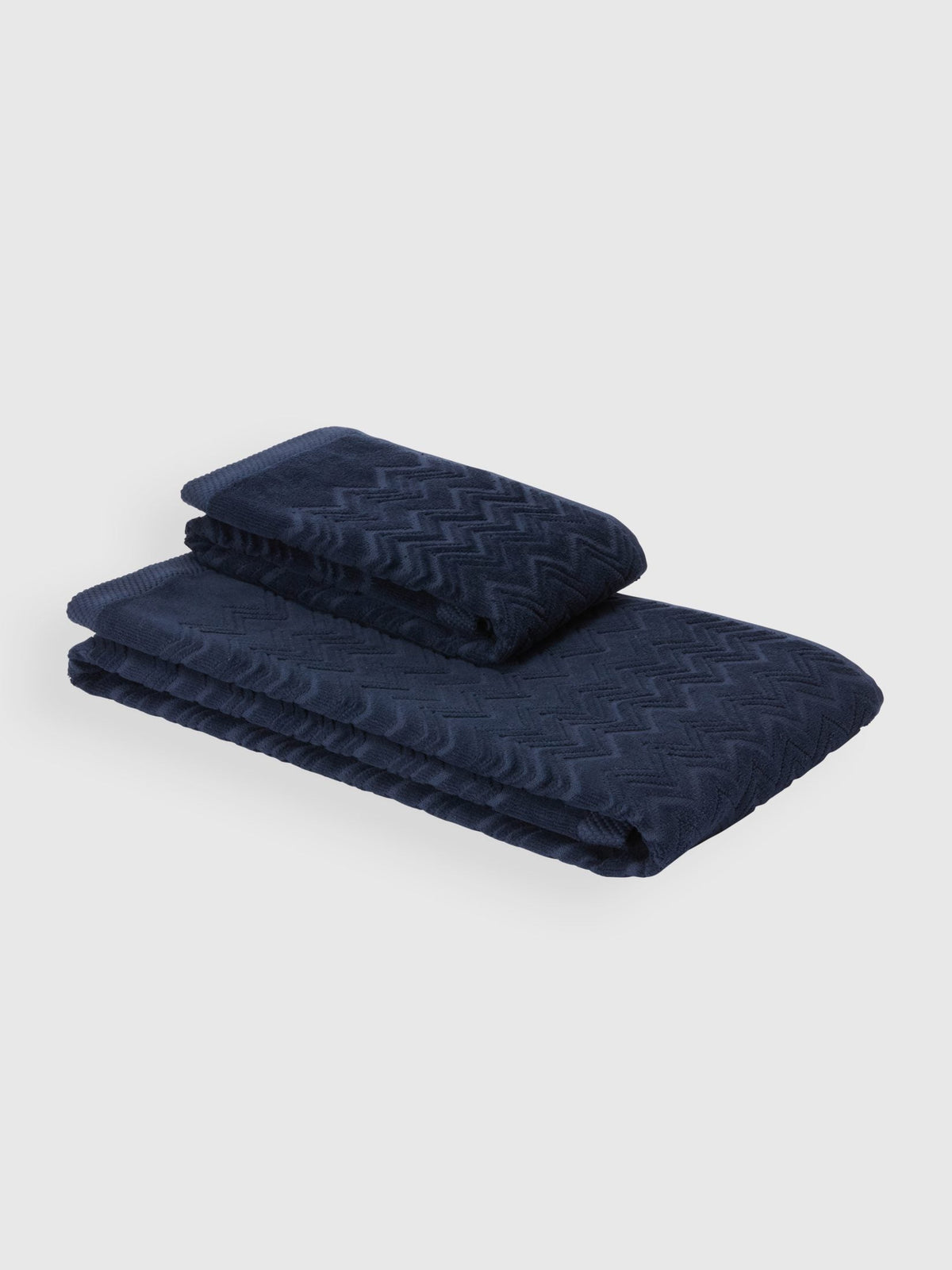 Missoni Home Set Asciugamani 1+1 In Spugna Di Cotone Chalk