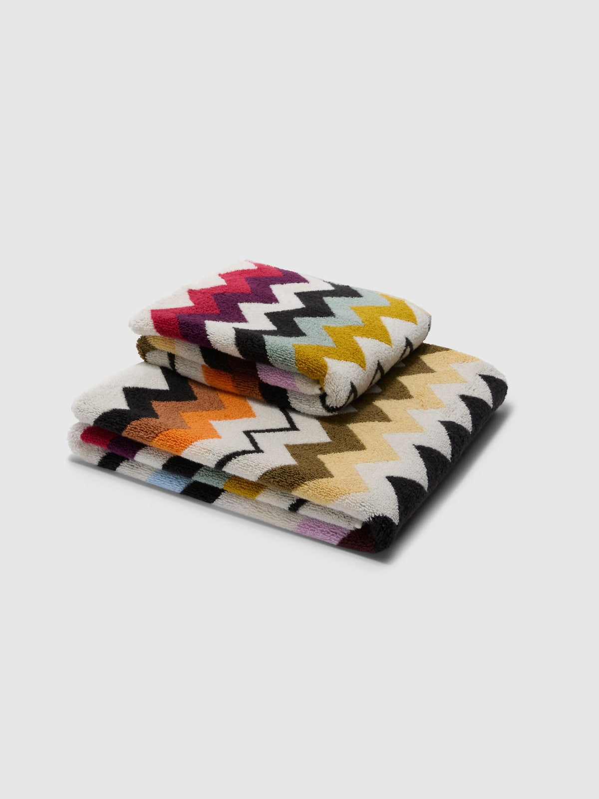 Missoni Home Set Asciugamani 1+1 In Spugna Di Cotone Murrina