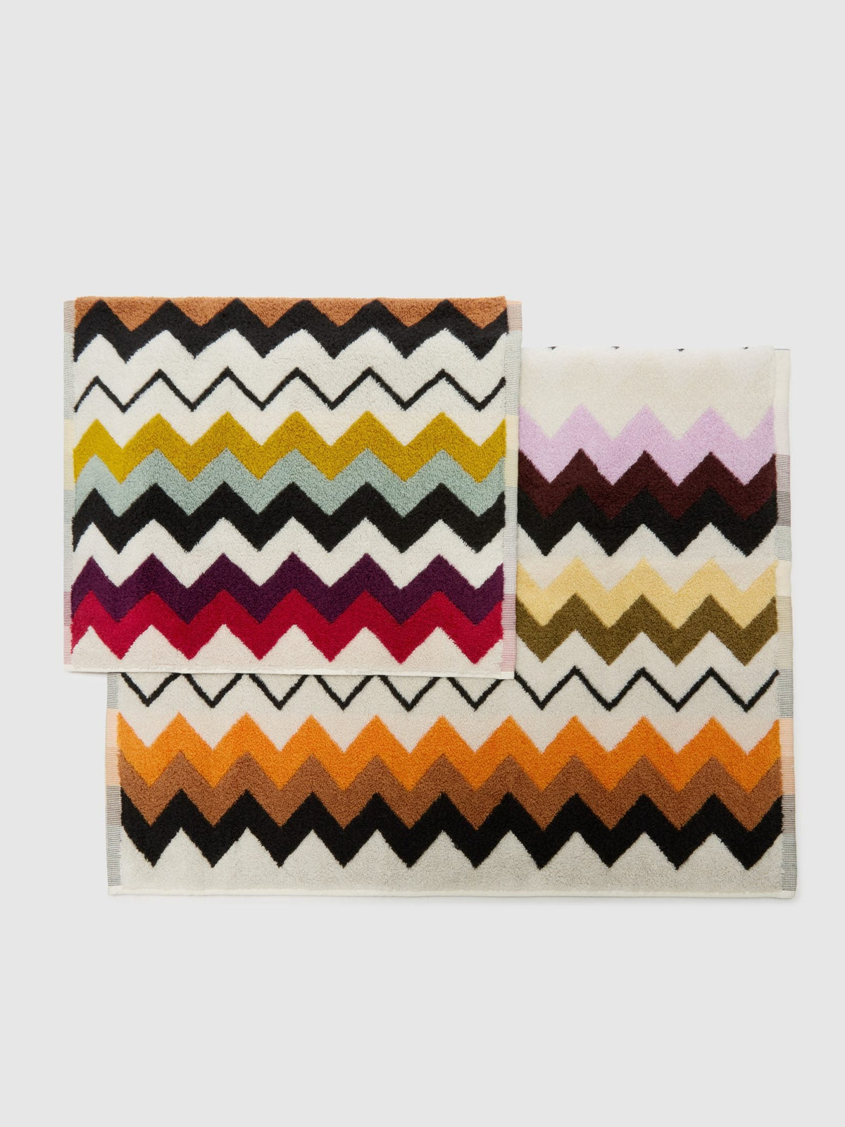 Missoni Home Set Asciugamani 1+1 In Spugna Di Cotone Murrina