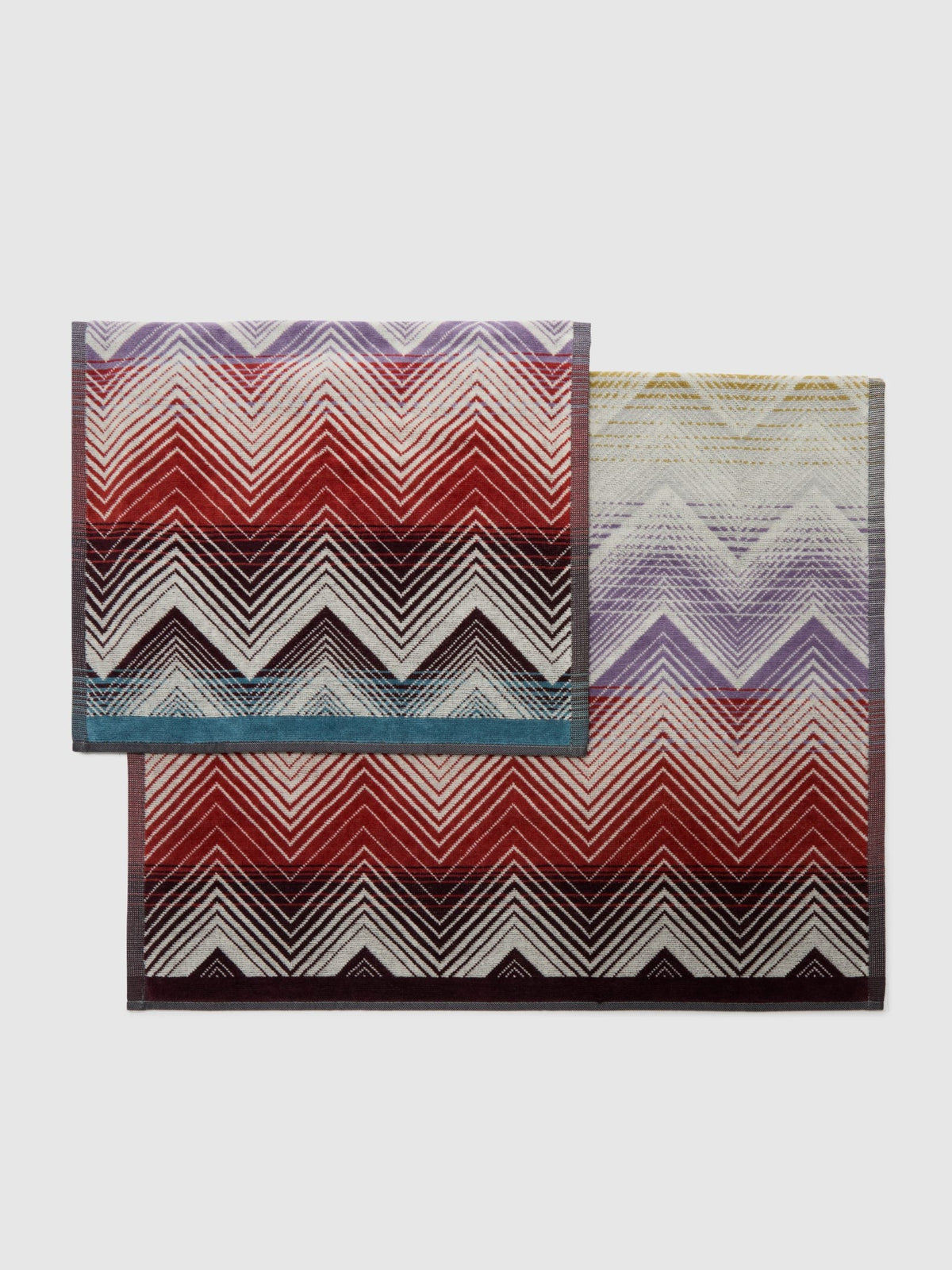Missoni Home Set Asciugamani 1+1 In Spugna Di Cotone Velour Marea
