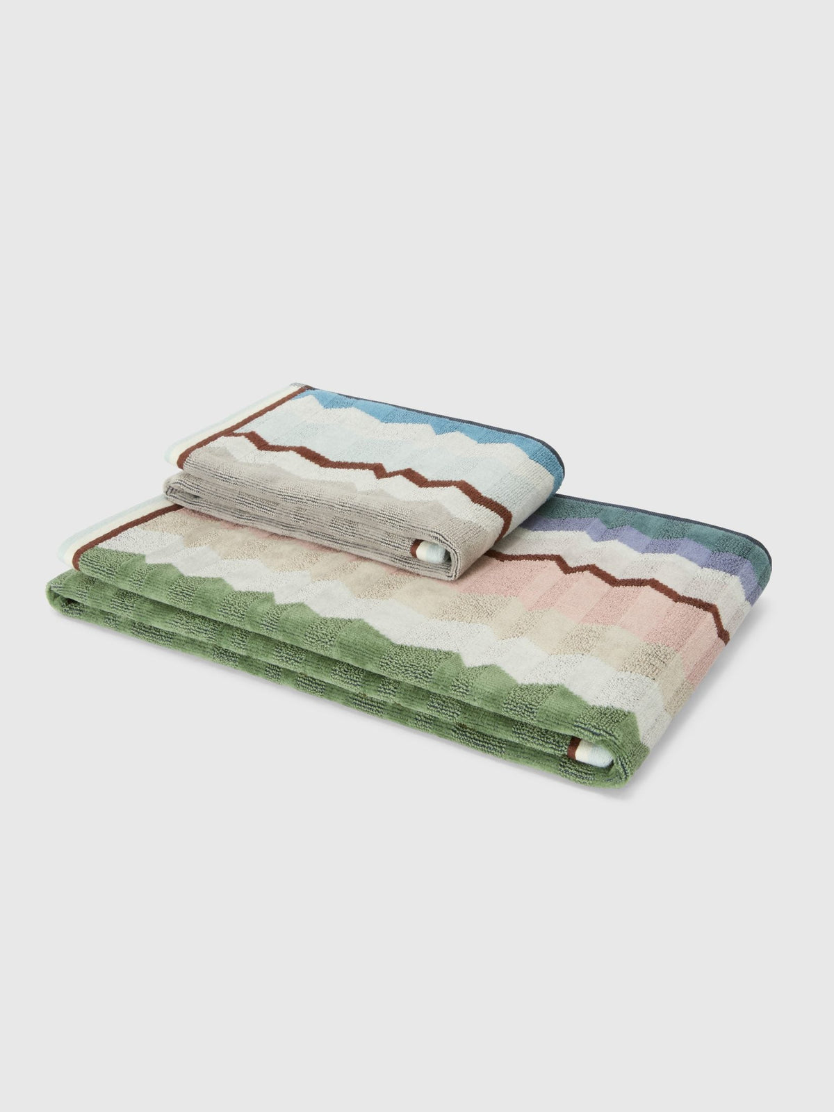 Missoni Home Set Asciugamani 1+1 In Spugna Di Cotone Eva