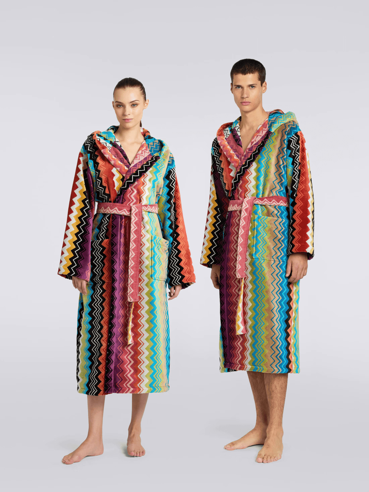 Missoni Home Accappatoio Con Cappuccio In Spugna Di Cotone Velour Giacomo