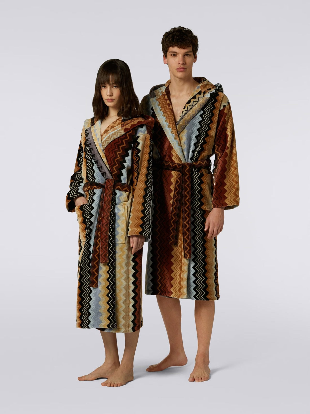Missoni Home Accappatoio Con Cappuccio In Spugna Di Cotone Velour Giacomo