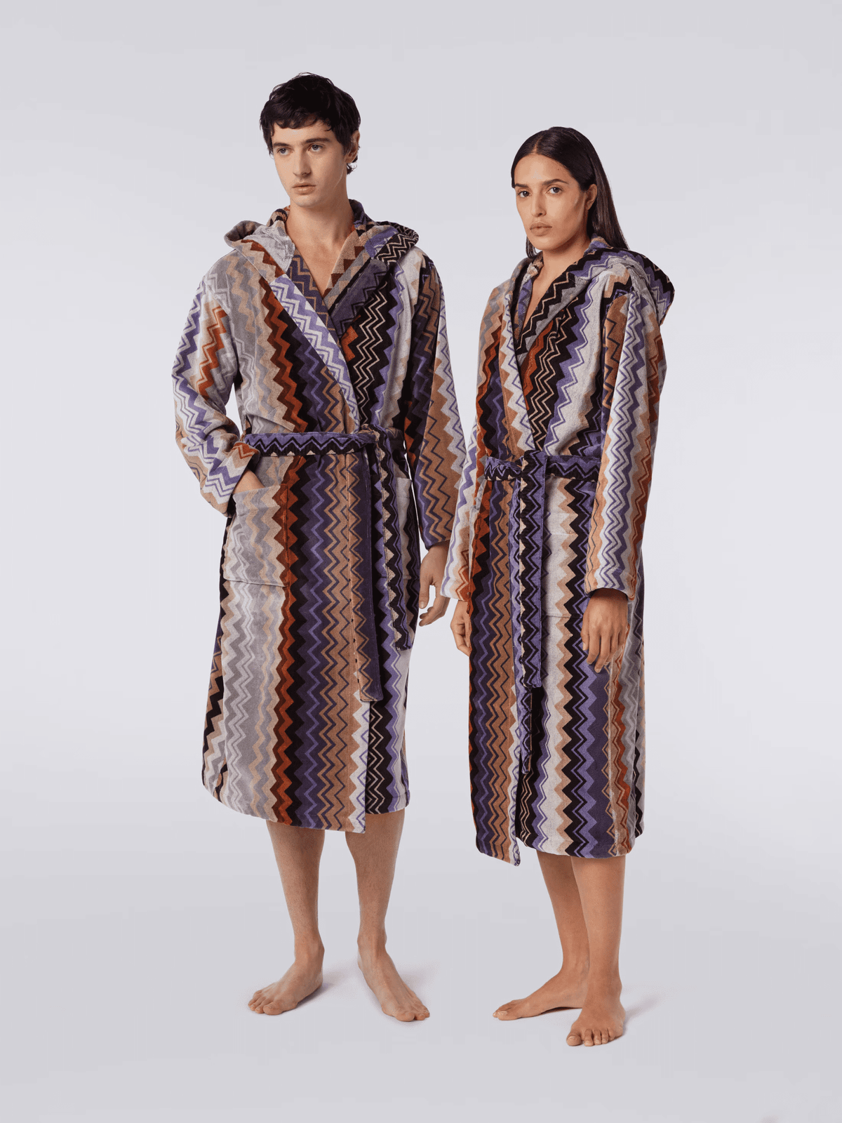 Missoni Home Accappatoio Con Cappuccio In Spugna Di Cotone Velour Giacomo