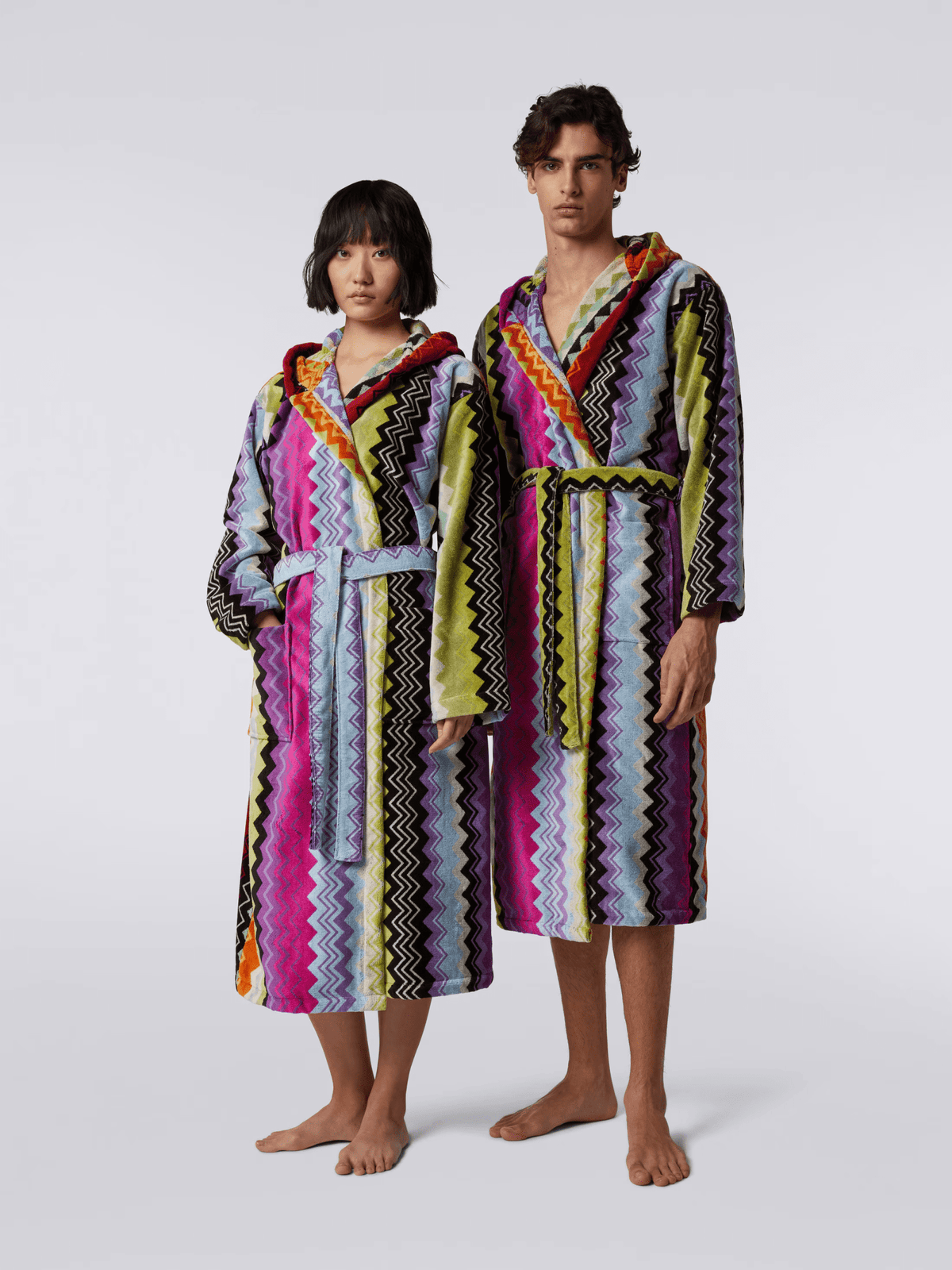 Missoni Home Accappatoio Con Cappuccio In Spugna Di Cotone Velour Giacomo