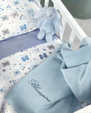Blumarine Baby Completo Copripiumino Culla 4Pz In Percalle di cotone Farfalle