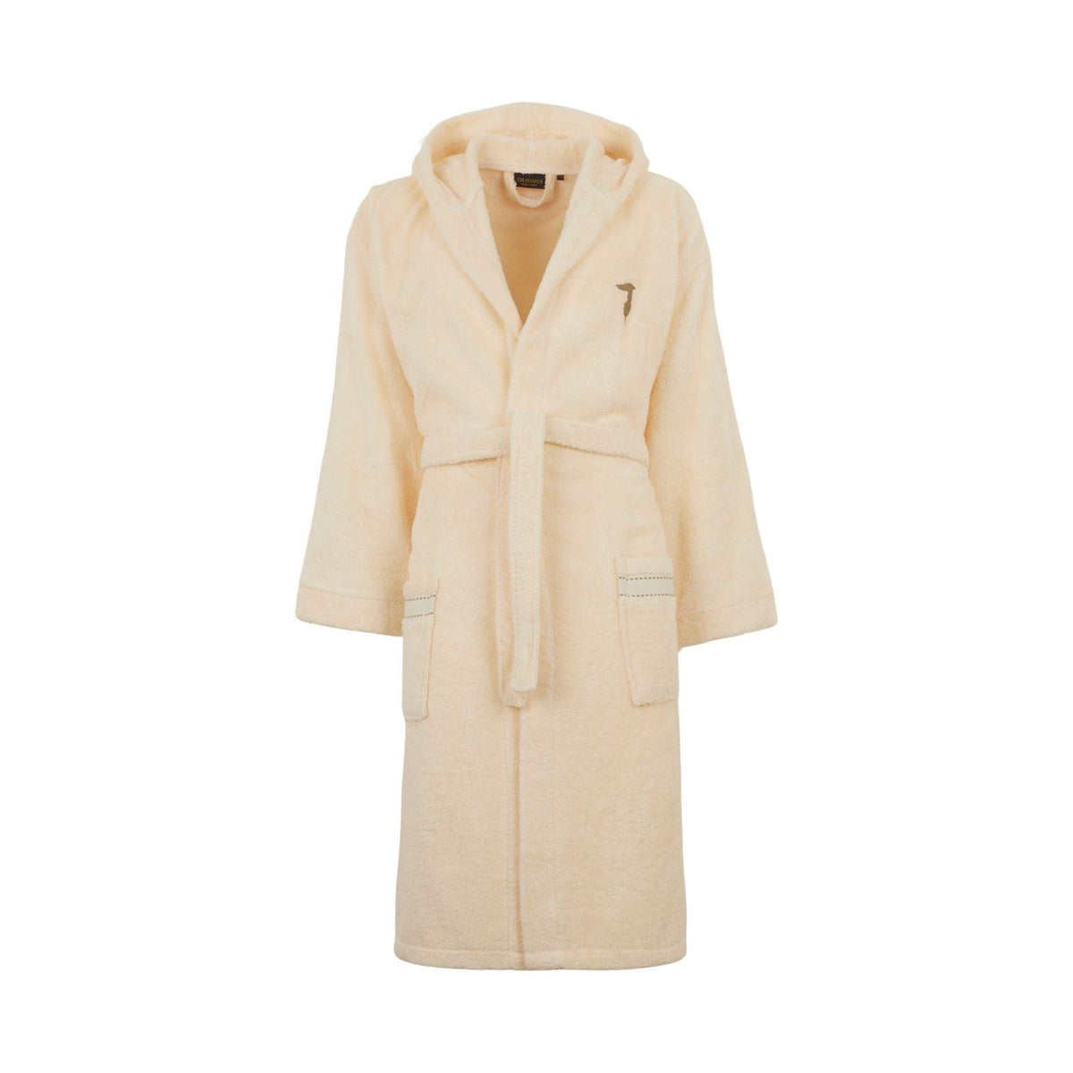 Trussardi Accappatoio Con Cappuccio In Spugna Di Cotone Ribbon