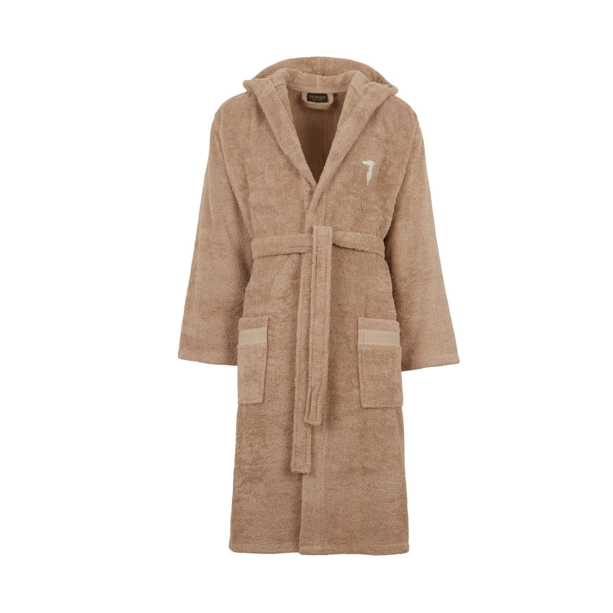 Trussardi Accappatoio Con Cappuccio In Spugna Di Cotone Ribbon