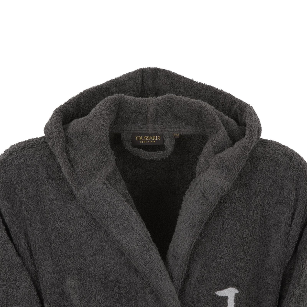 Trussardi Accappatoio Con Cappuccio In Spugna Di Cotone Ribbon