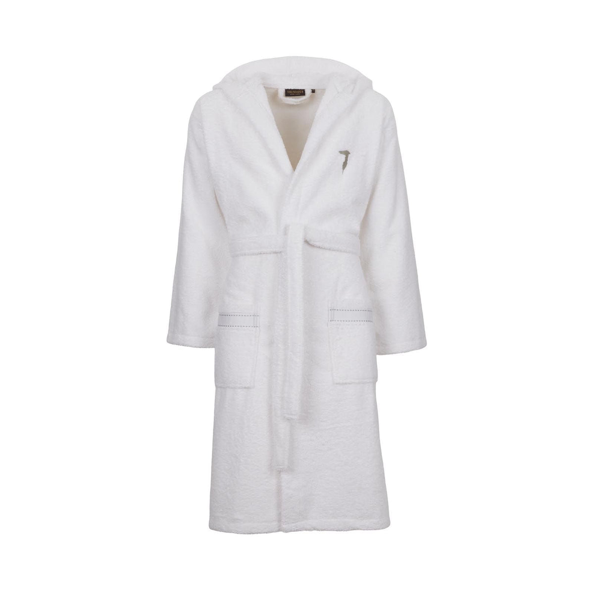 Trussardi Accappatoio Con Cappuccio In Spugna Di Cotone Ribbon