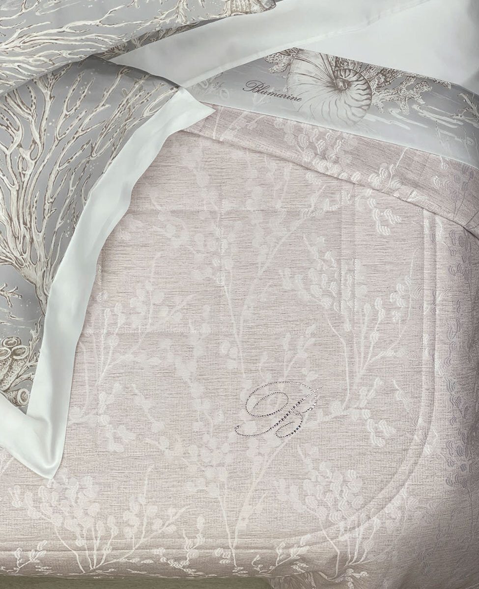 Blumarine Copriletto Trapuntato Matrimoniale In Tessuto Jacquard Gea