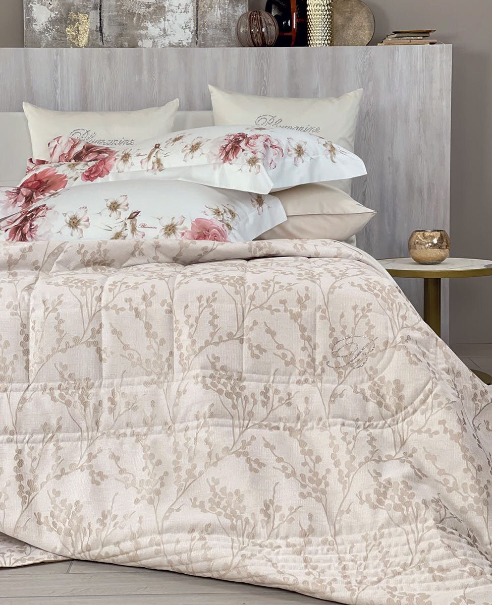 Blumarine Copriletto Trapuntato Matrimoniale In Tessuto Jacquard Gea