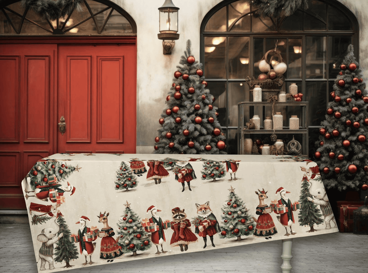 Tag House Artissima Tovaglia Natalizia e/o Runner In Cotone Stampato 4009 Happy Christmas