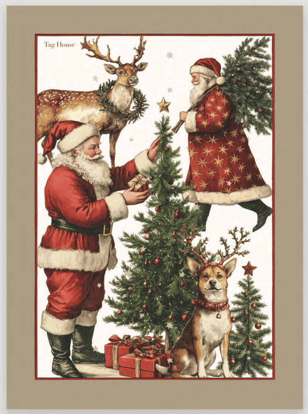 Tag House Strofinaccio Natalizio In Cotone Stampato Nikolaus