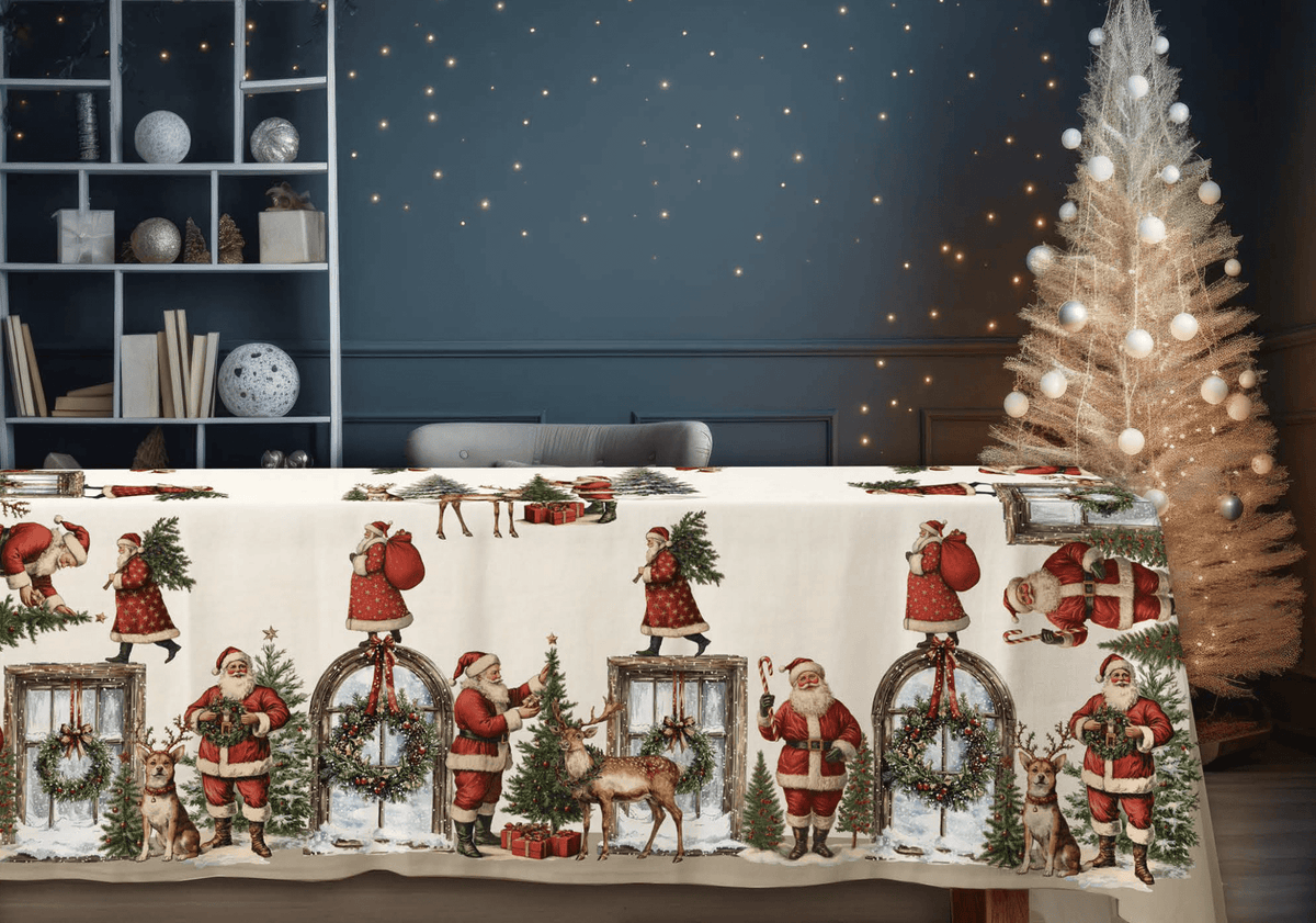 Tag House Artissima Tovaglia Natalizia e/o Runner In Cotone Stampato 4011 Nikolaus