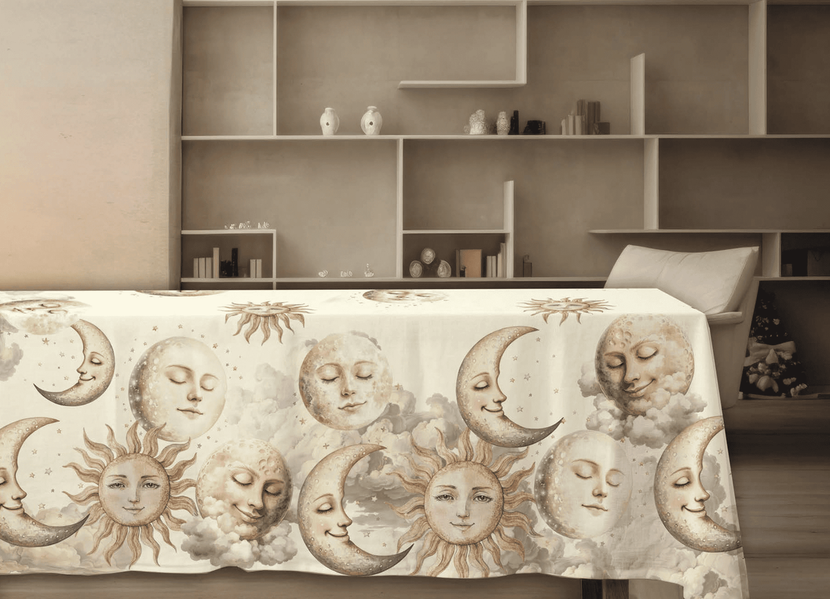 Tag House Artissima Tovaglia e/o Runner In Cotone Stampato 4012 Sole Luna