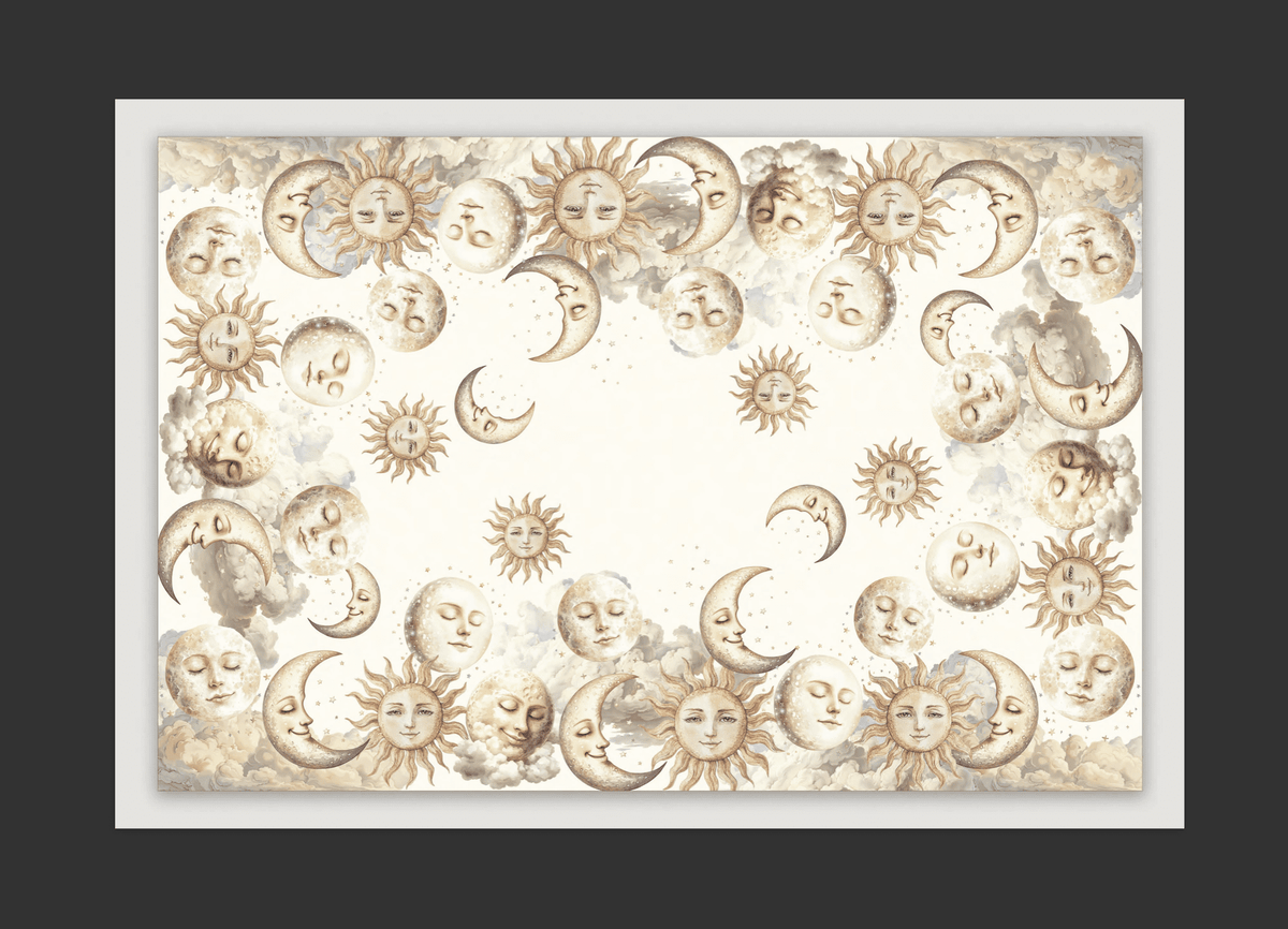 Tag House Artissima Tovaglia e/o Runner In Cotone Stampato 4012 Sole Luna