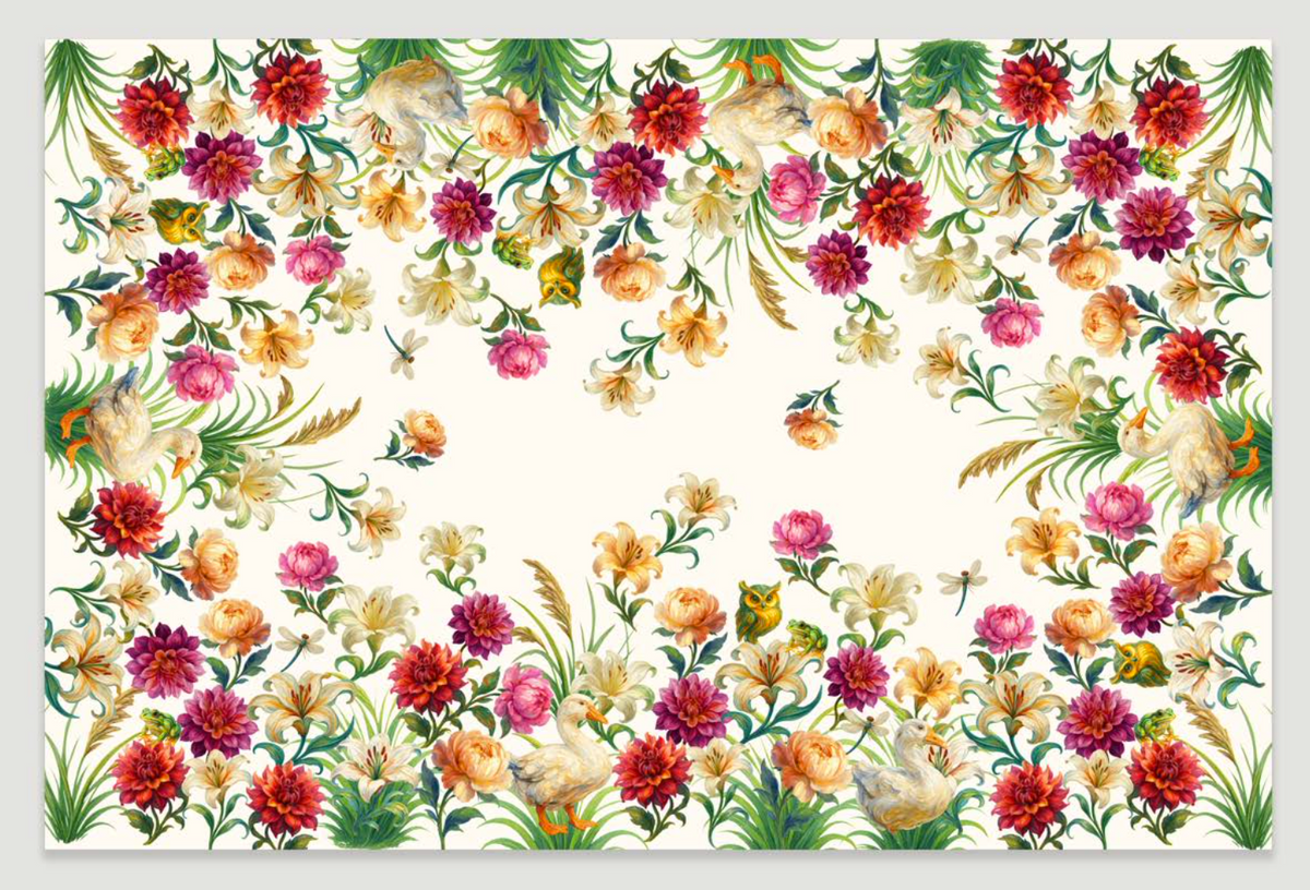 Tag House Artissima Tovaglia In Cotone Stampato 4023 Pittorico