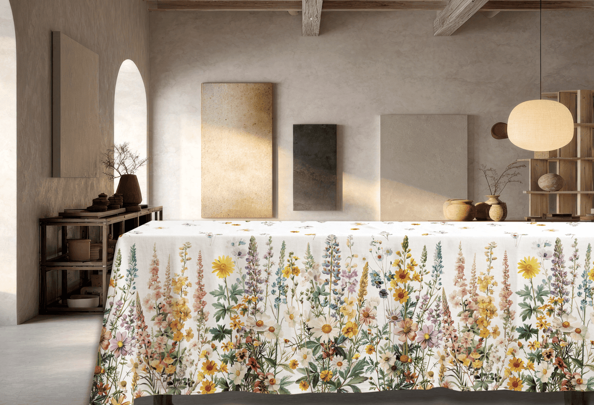 Tag House Design Tovaglia In Puro Cotone Stampato Campestre
