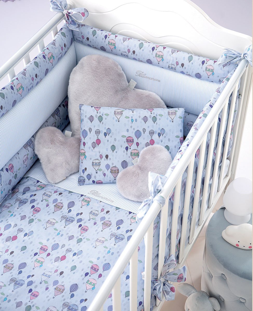Blumarine Baby Completo Copripiumino Lettino 5Pz Mongolfiera