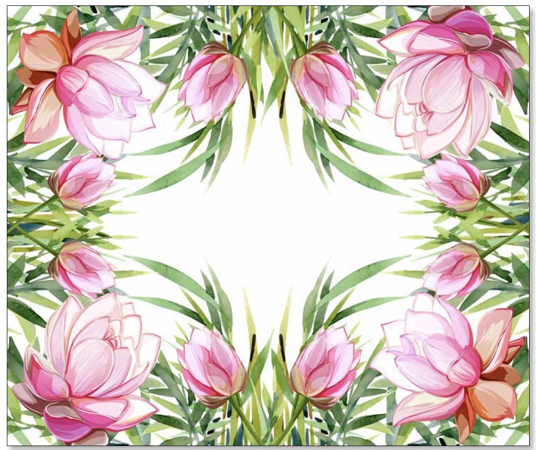 Annamaria Tovaglia E/O Runner In Cotone Stampato Fiore Di Loto