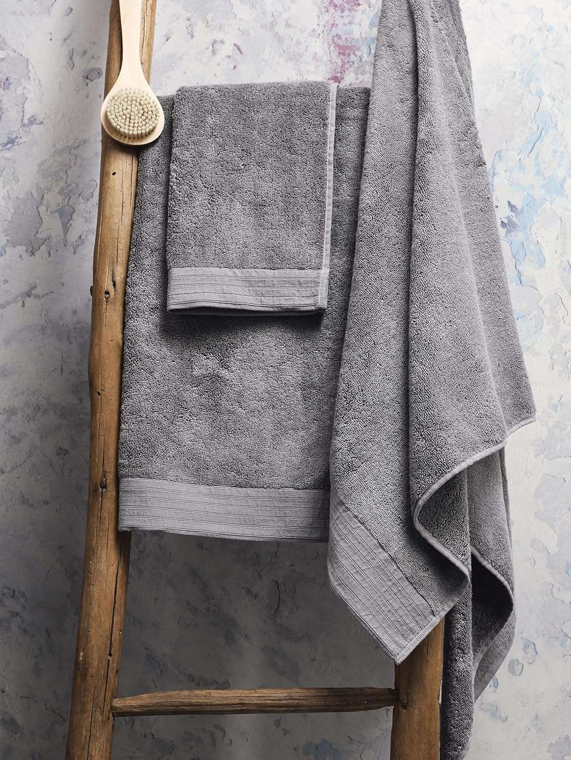 Guzzini Set Asciugamani 1+1 In Spugna Di Cotone E Lyocell Botanical
