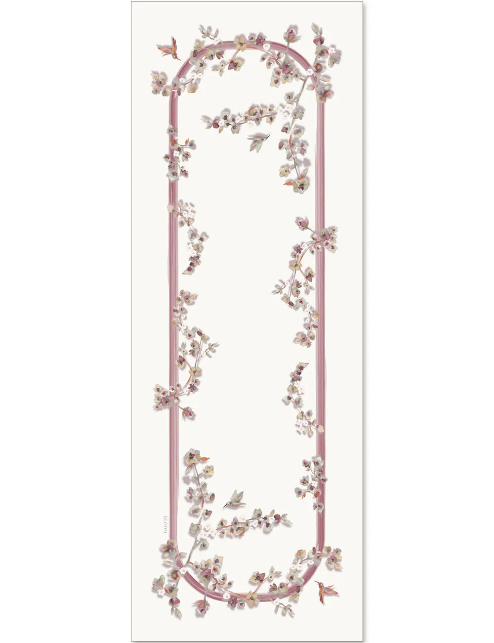 Tessitura Randi Bloom Runner In Cotone Stampato Almond