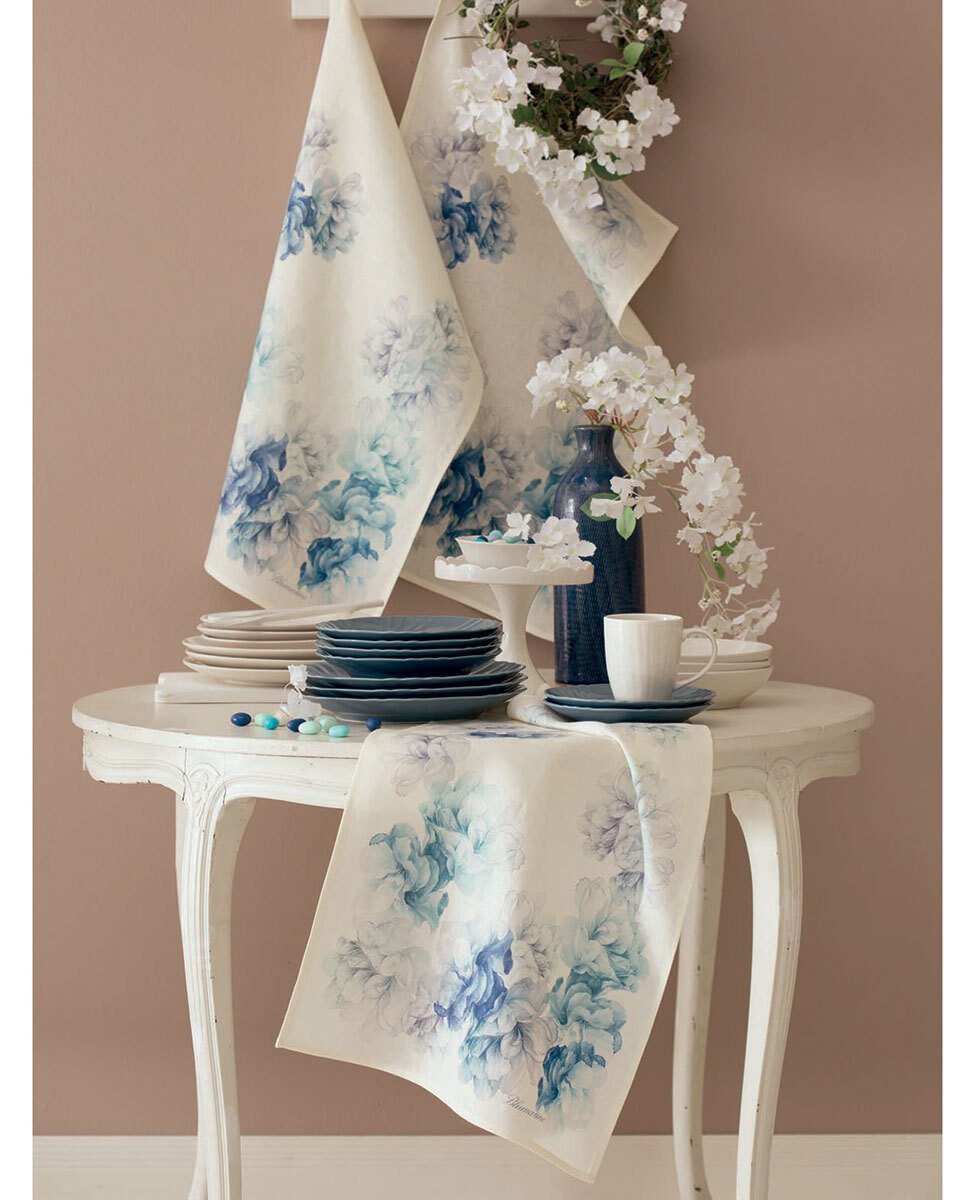 Blumarine Canovaccio In Puro Lino Stampato Annabella