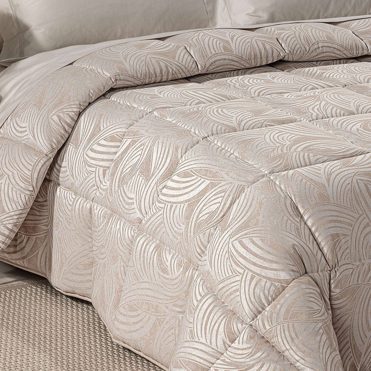Caleffi Trapunta Matrimoniale In Raso Jacquard Apollo