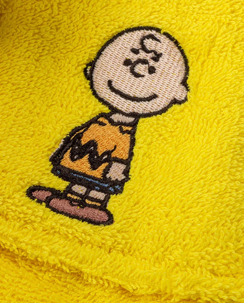 Peanuts Accappatoio Bambino Con Cappuccio Charlie Brown Giallo