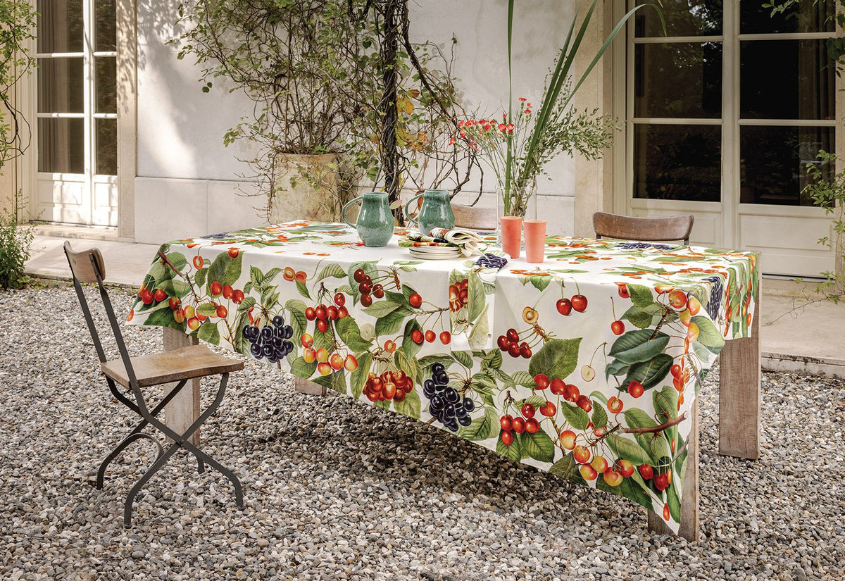 Tag House Artissima Tovaglia In Cotone Stampato 3981 Ciliegie