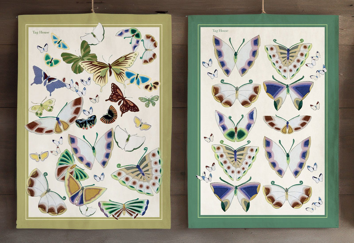 Tag House Artissima Strofinaccio In Cotone Stampato 3985 Mariposa