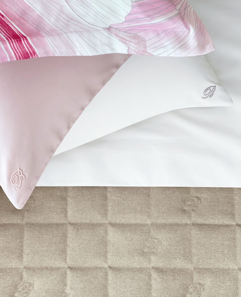 Blumarine Completo Lenzuola Matrimoniale In Percalle Di Cotone Stile Blu