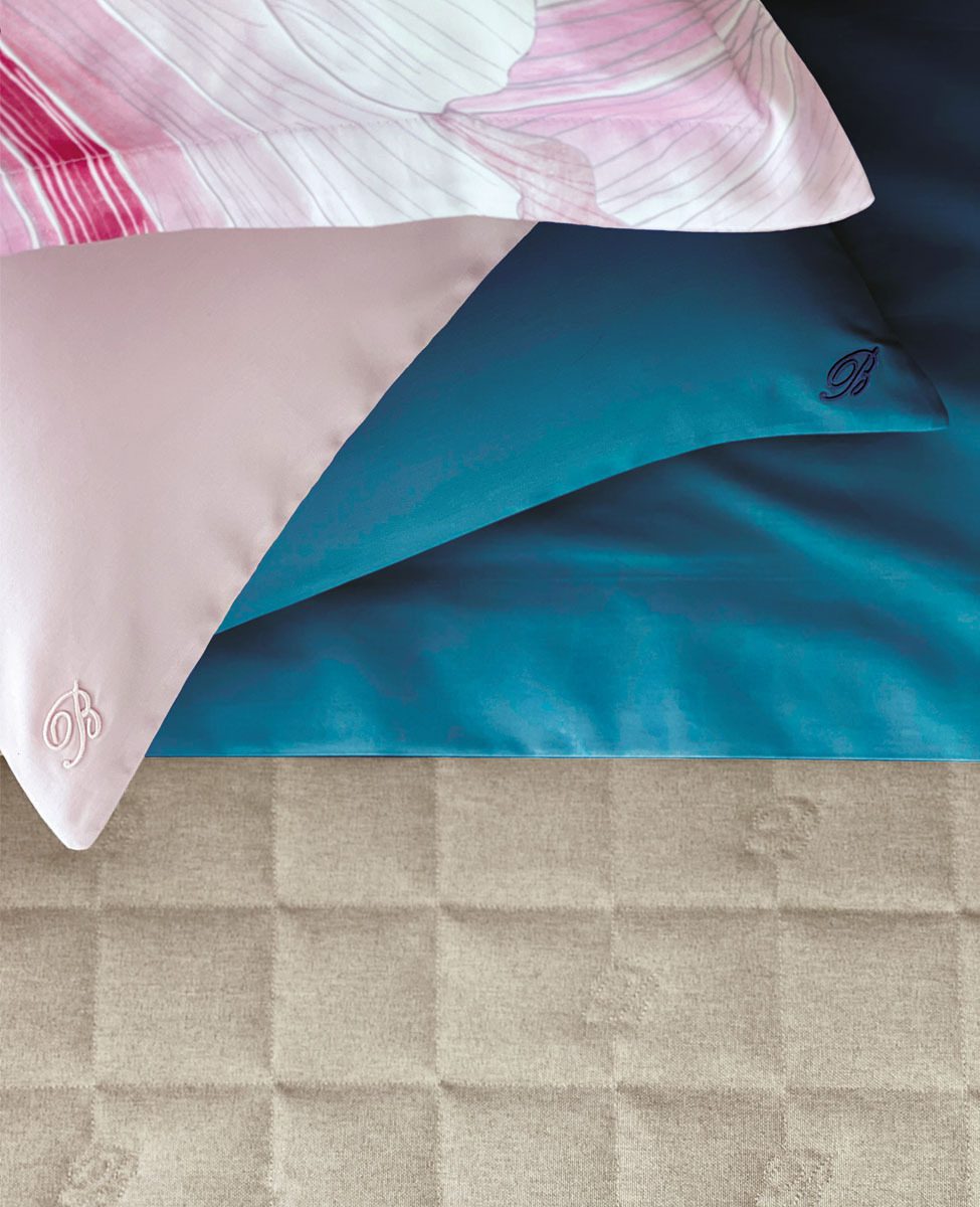 Blumarine Completo Lenzuola 1 Piazza e 1/2 In Percalle Di Cotone Stile Blu