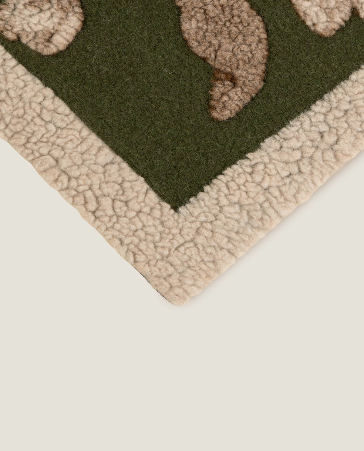 Frati Home Coperta Plaid In Lana Cotta Magnolia Verde