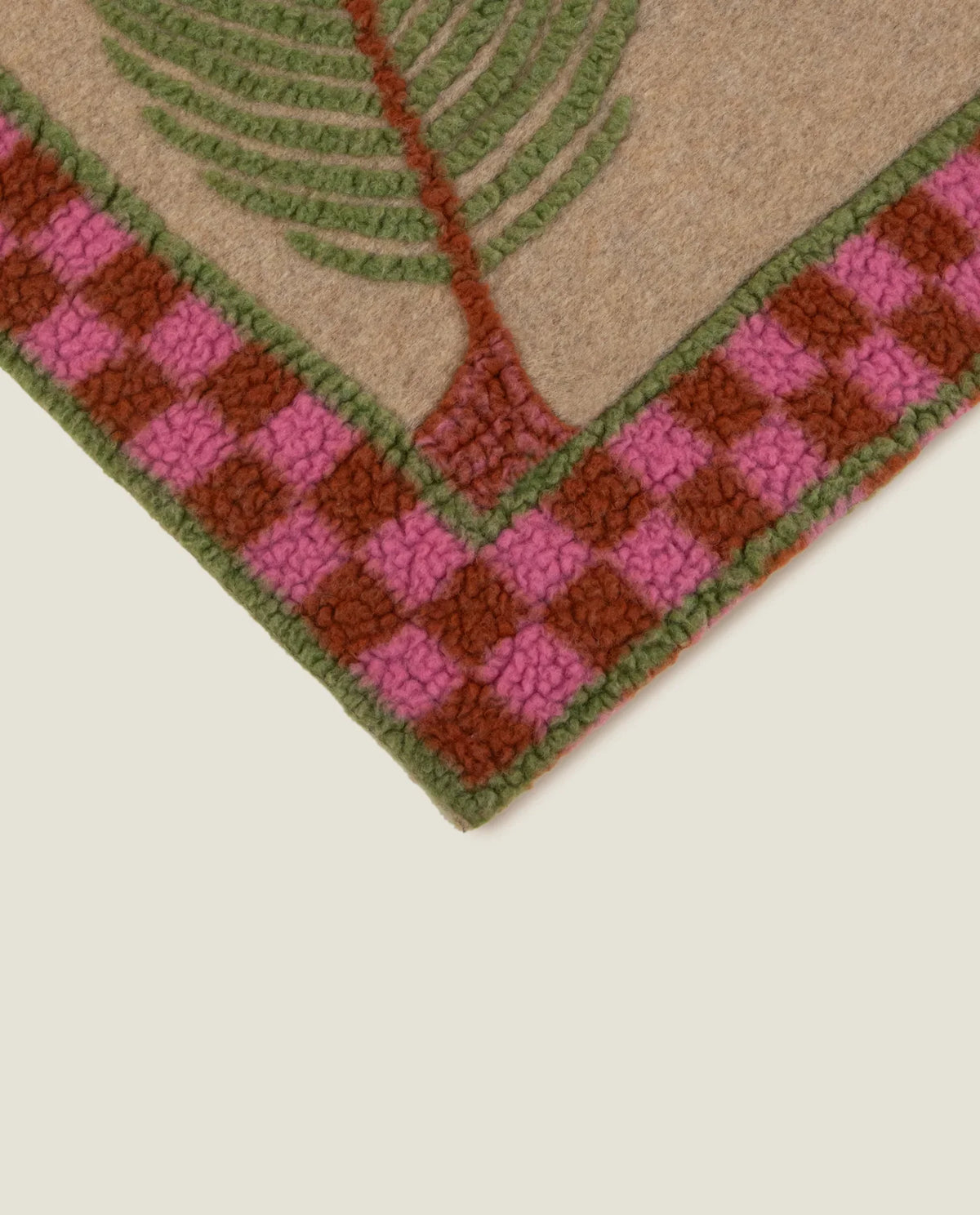 Frati Home Coperta Plaid In Lana Cotta Imperiale Beige