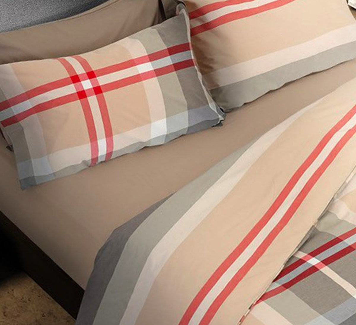 Daunex Parure Copripiumino Tinto In Filo Double Face Bolton