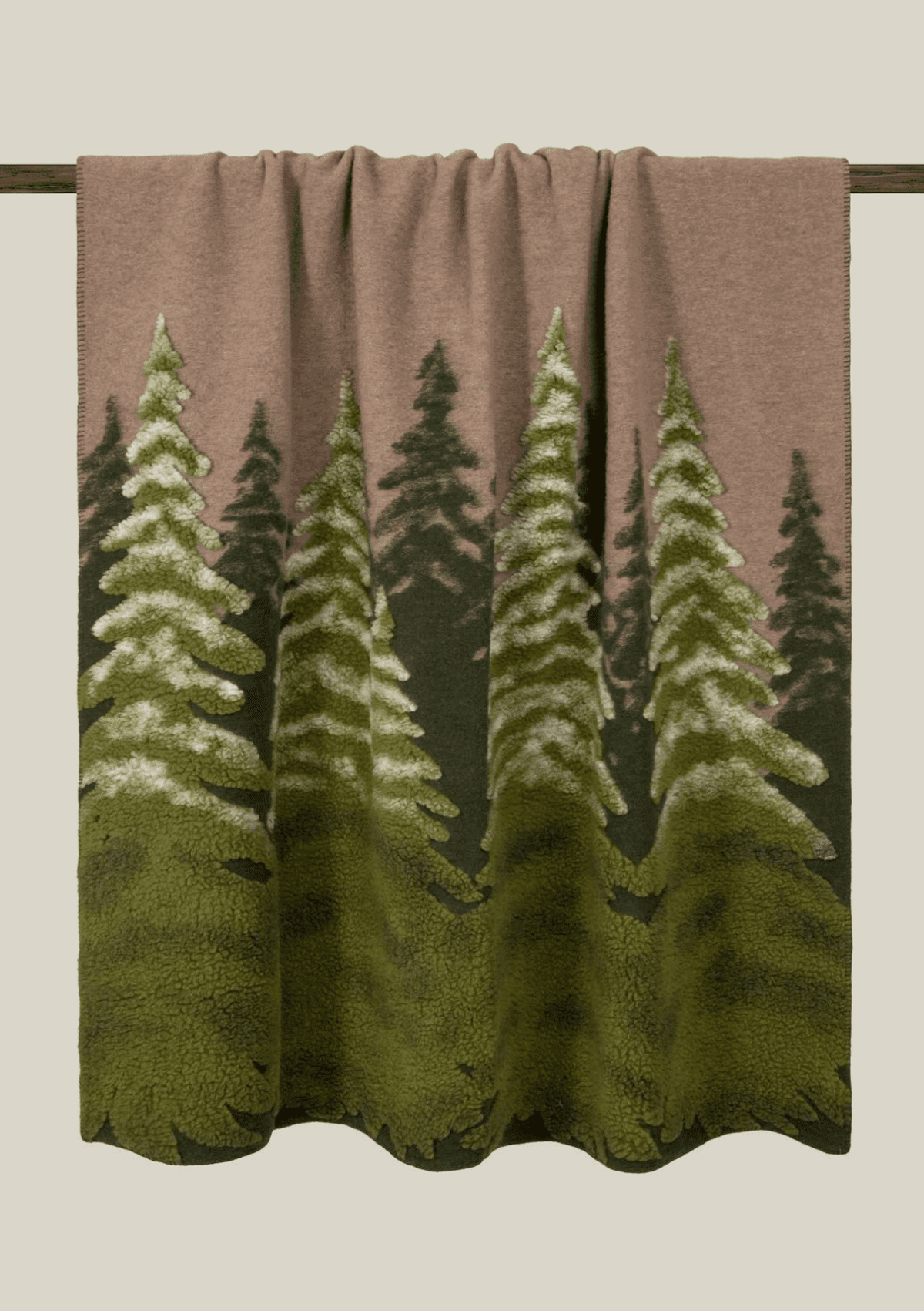 Frati Home Coperta Plaid In Mista Lana Cotta Bosco Verde